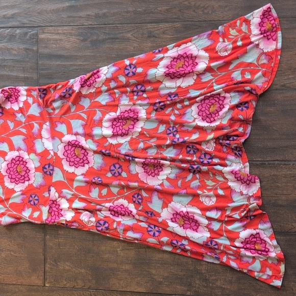 Anthropologie Maeve Cleary Floral Mock Neck Dress Pockets - Women's Large - Picture 8 of 8